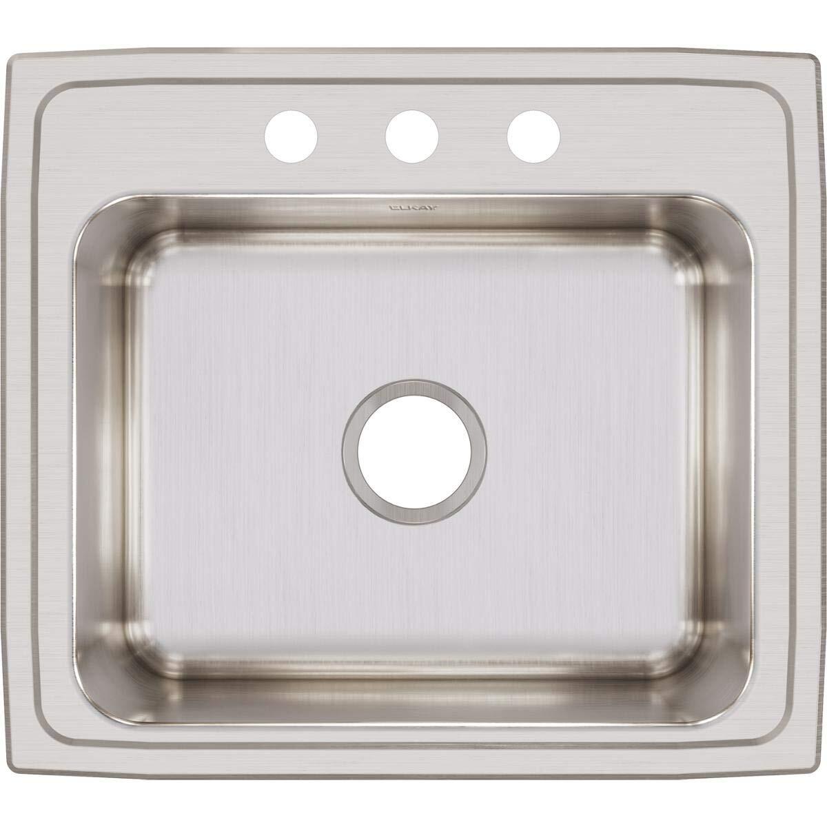 Elkay Lustertone DLR2219103 Single Bowl Top Mount Stainless Steel Sink