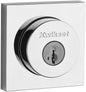 Kwikset 158SQT-26S.STRKP Halifax Square Rose Sngl Cyl Deadbolt Polished Chrome