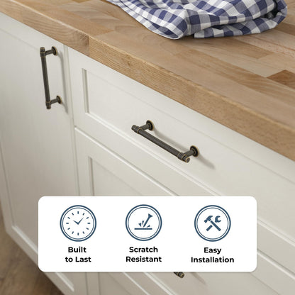 Franklin Brass P29617-WCN-C Francisco Cabinet Handles 4' C2C Warm Chestnut Pulls