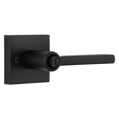 Miseno MLK2022 Lorton Flat Bar Keyed Entry Door Lever Set w/Deadbolt-Matte Black
