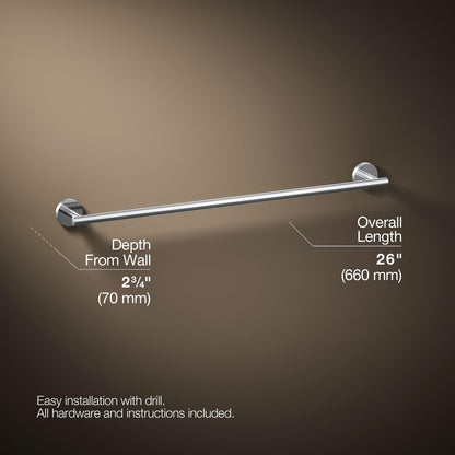 KOHLER K-27287-CP Elate® 24" Towel Bar Polished Chrome