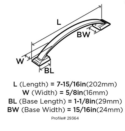 Amerock - Candler Cabinet Pull - 6-5/16" - Golden Champagne