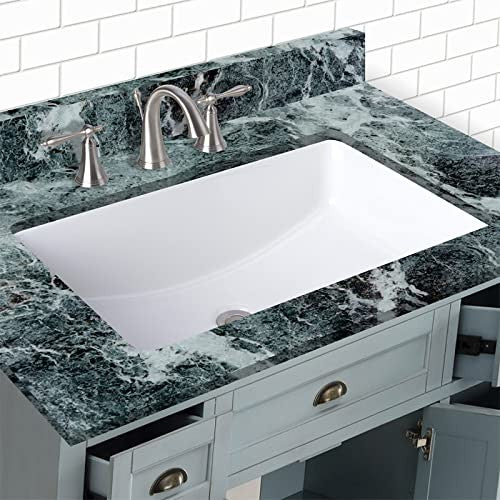 Miseno MNO2114AB Myers 22"x16" Undermount Bathroom Sink w/Overflow-Bright White