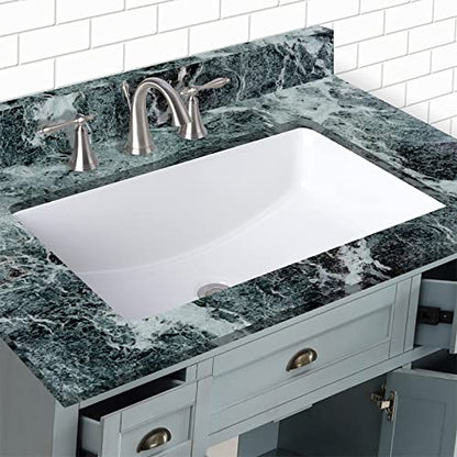 Miseno MNO2114AB Myers 22"x16" Undermount Bathroom Sink w/Overflow-Bright White