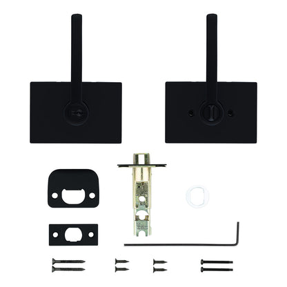 Kwikset 740HFL Halifax Entry Door Handle Lock&Key Reversible Lever Matte Black