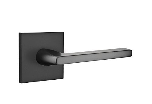 EMTEK 5050HLOUS19LH Square Rosette Dummy Pair Helios Lever - Flat Black (US19)