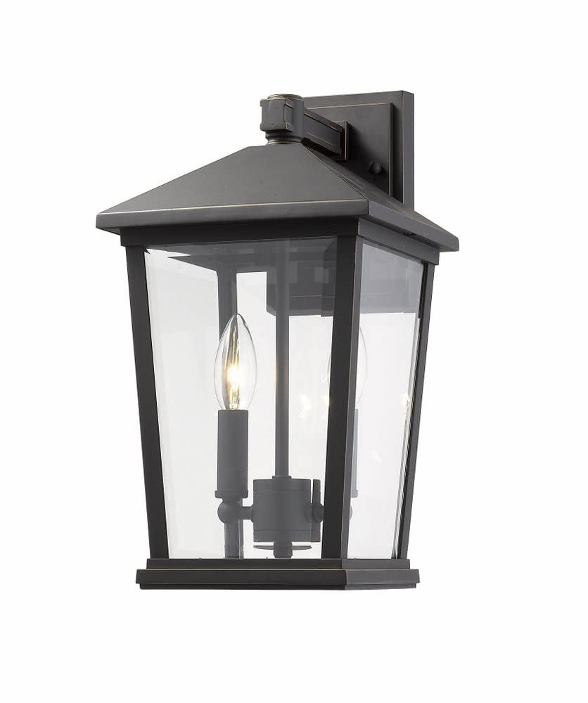 Z-Lite 568M-BK 2 Light Outdoor Wall Sconce, Black