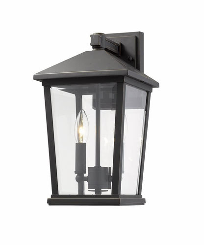 Z-Lite 568M-BK 2 Light Outdoor Wall Sconce, Black