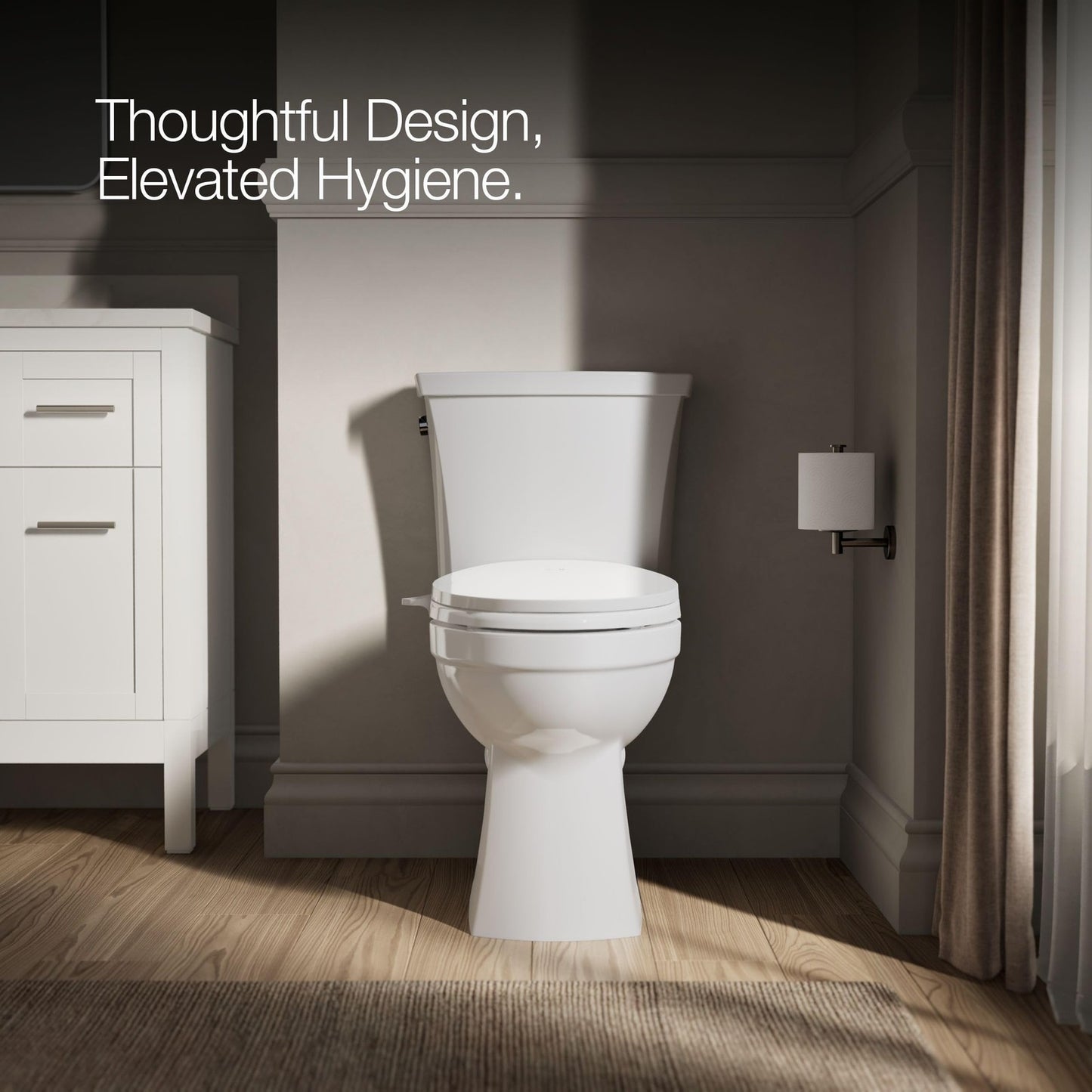Kohler 98804-0 PureWash M300 Manual Elongated Bidet Toilet Seat, White