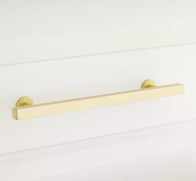 Signature Hardware HN-B-9022.SB 6" Diehl Adjustable Cabinet Pull-Satin Brass