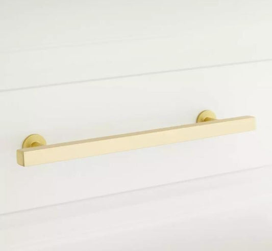Signature Hardware HN-B-9022.SB 6" Diehl Adjustable Cabinet Pull-Satin Brass