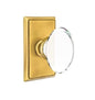 EMTEK 8121HTUS7 Hampton Crystal Passage Knob Antique Brass