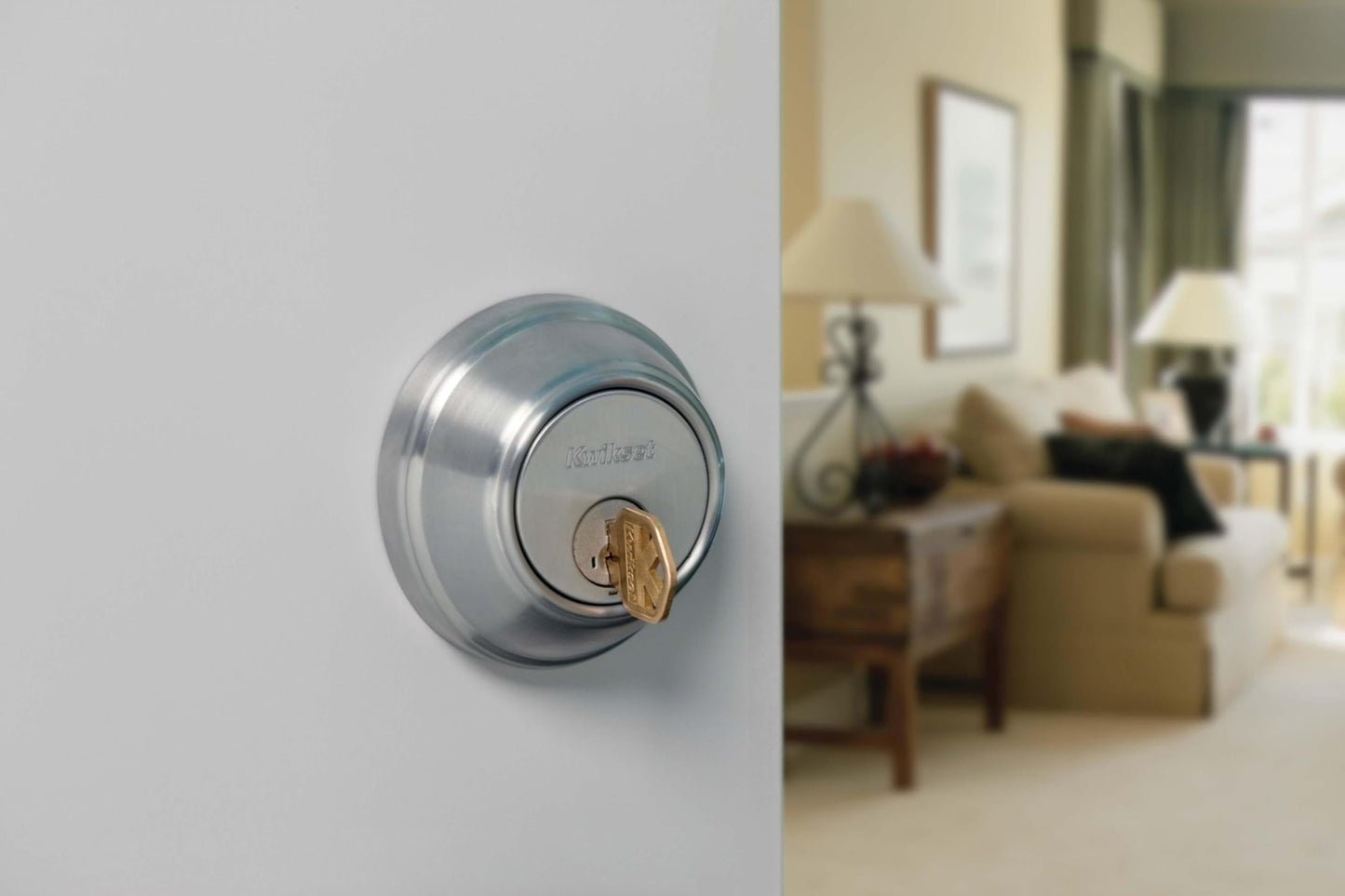 Kwikset 780-S.STRKP Single Cylinder Keyed Entry Deadbolt-Polished Brass