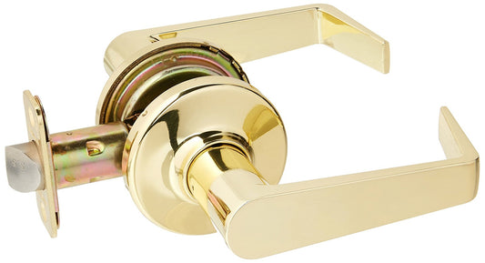 Kwikset 721KNL-3 Kingston Light Commercial Passage Door Lock Bright Brass Finish