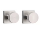 Kwikset 720PSKSQT-15 Pismo Passage Door Knob Set with Square Rose - Satin Nickel
