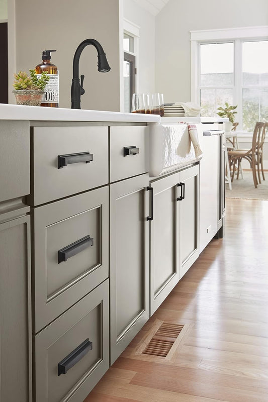 Amerock BP36764FB Appoint Cabinet Pull Matte Black 3" Center to Center