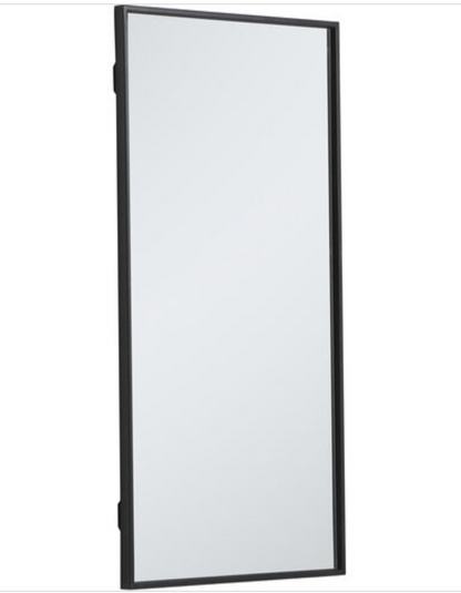 Monet 36 X 18 inch Black Wall Mirror