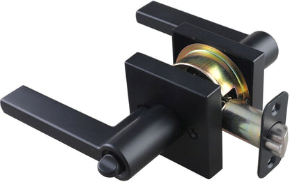 Miseno MLK1022 Lorton Flat Bar Keyed Entry Door Lever Set - Matte Black