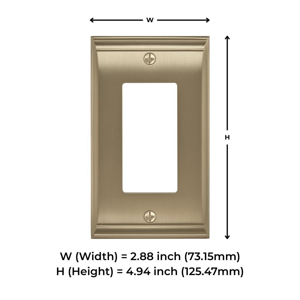 Amerock BP36504BBZ Wall Plate Golden Champagne 1 Rocker Switch Plate Cover