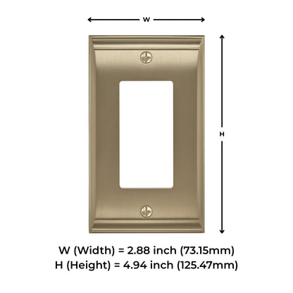 Amerock BP36504BBZ Wall Plate Golden Champagne 1 Rocker Switch Plate Cover