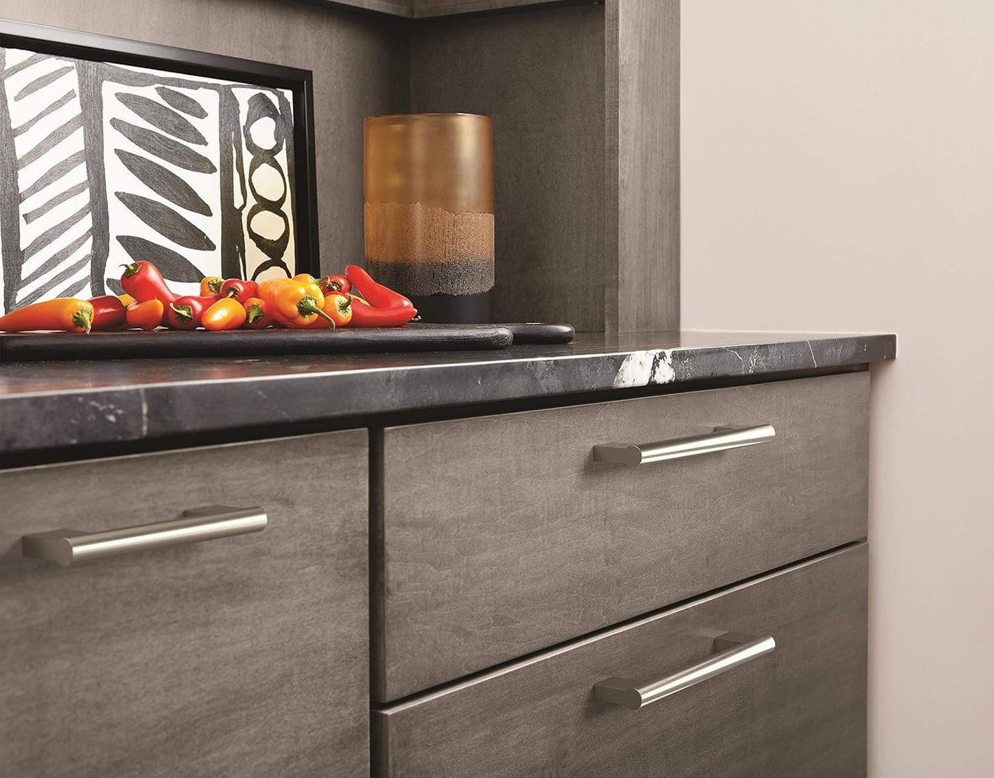 Amerock BP36912G10 Versa Cabinet Pull Satin Nickel 3-3/4" C2C