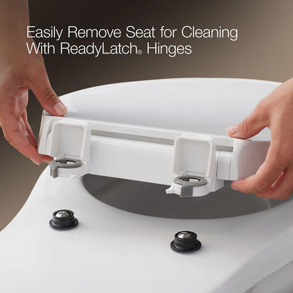 KOHLER K-26801-0 Impro ReadyLatch Quiet Close Elongated Toilet Seat, White