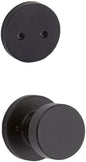 Kwikset 968PSKRDT-514 Pismo Knob with Round Rose Interior Dummy Handleset-Black