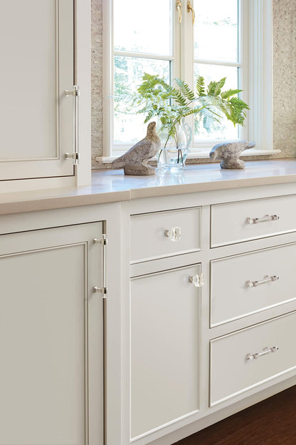 Amerock BP36655CPN 5-1/16" Glacio Clear/Polished Nickel Drawer Pull