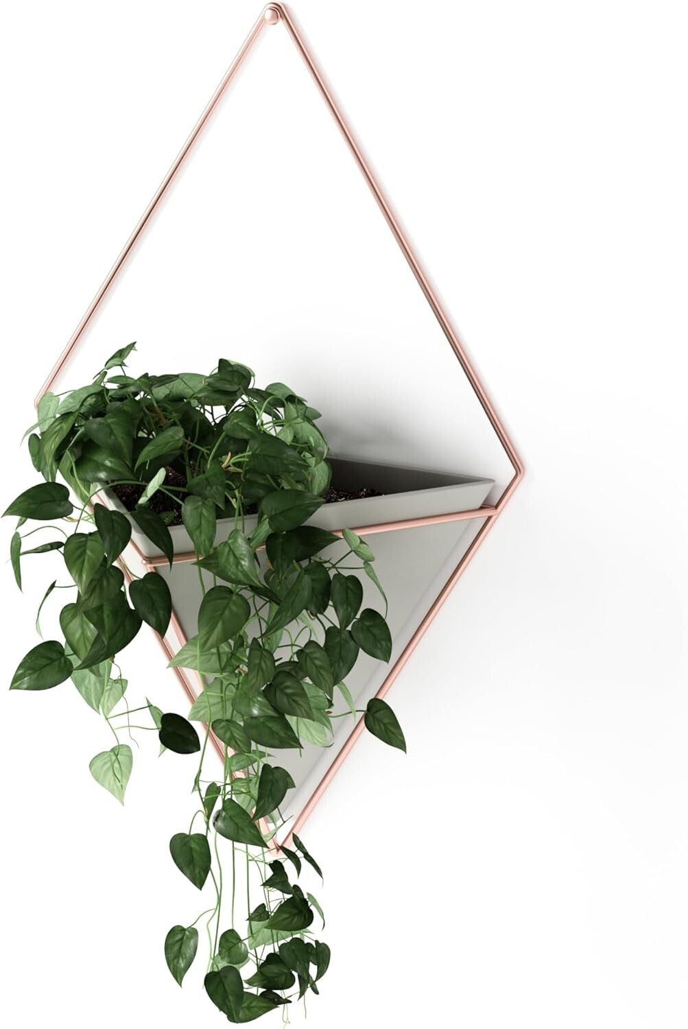 Umbra 470752-Hanging Planter Vase Wall Decor, Pot and Container - Grey/Copper