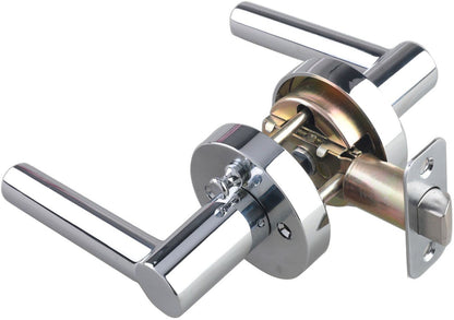 Miseno HLK2103CB Elkton Round Rod Privacy Door Lever Set - Satin Brass