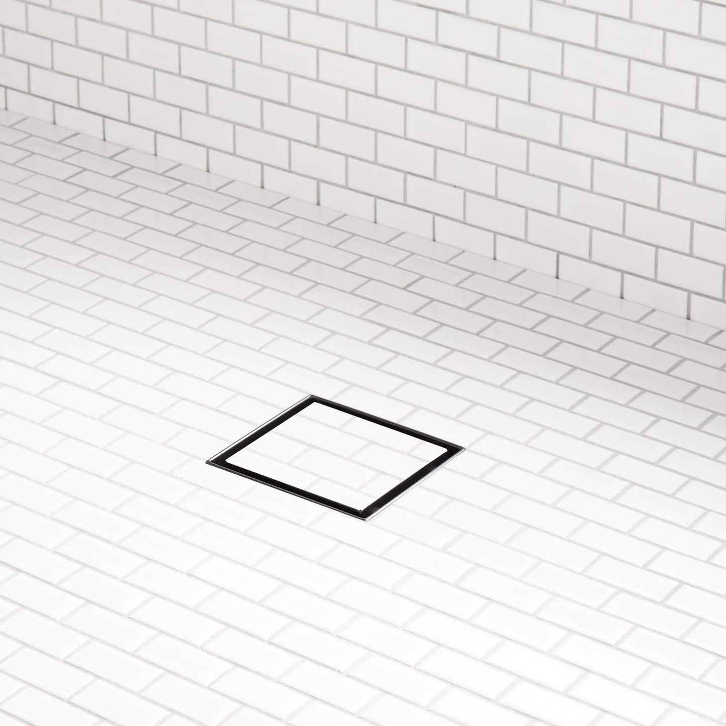 Signature Hardware SH439021 Cohen 4" Square Tile-In Shower Drain - Matte Black