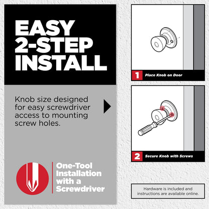 Kwikset 488T-15V1 Tylo Knob Half Dummy Satin Nickel Finish