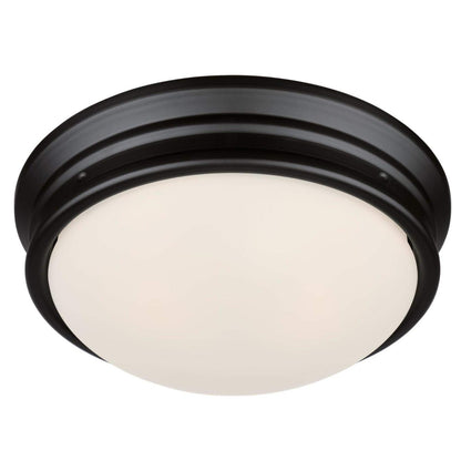 Westinghouse 6578100 Meadowbrook 13" Outdoor Ceiling Light Matte Black Frosted