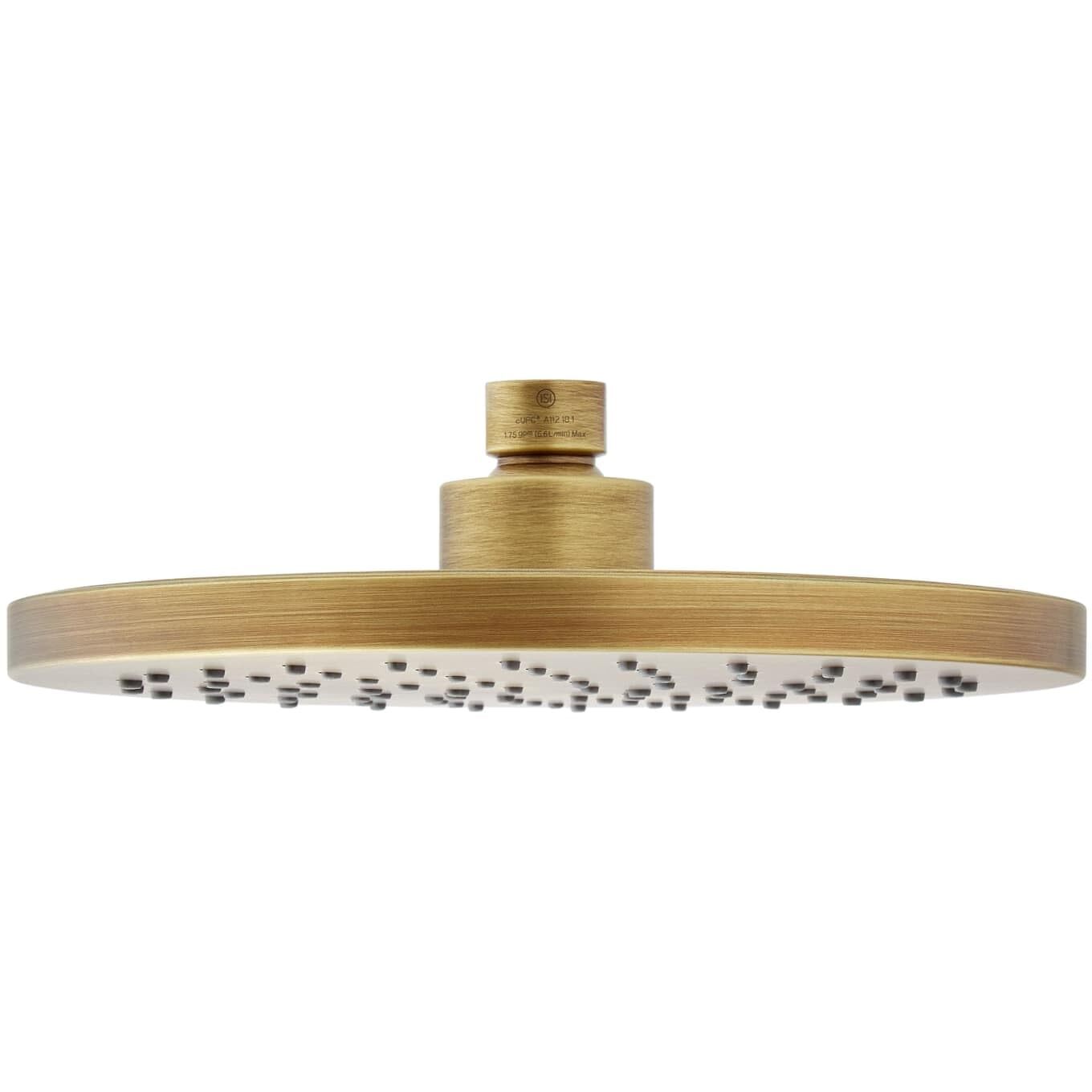 Signature Hardware SHRSB820RGAGBR 8" Wide Modern Round Shower Head-Aged Brass