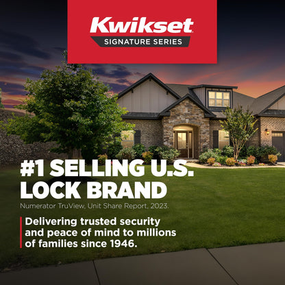 Kwikset 730HFLSQT-4 Halifax Interior Privacy Door Lock Satin Brass Reversible