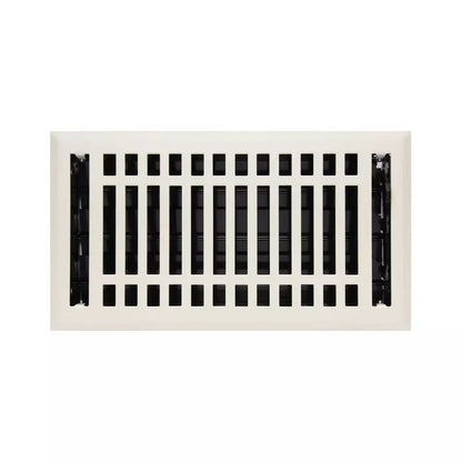 Signature Hardware - Contemporary Steel Floor Register - Almond 6" X 14"