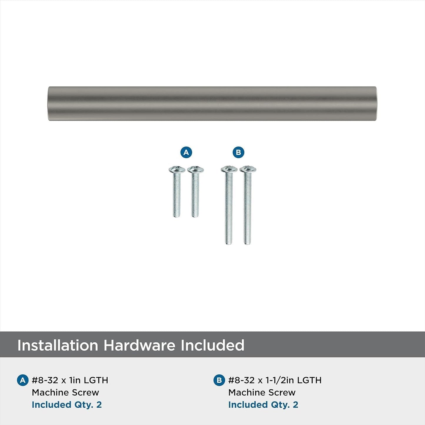 Amerock BP36912G10 Versa Cabinet Pull Satin Nickel 3-3/4" C2C