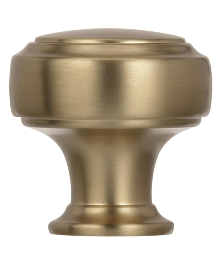 Amerock - HIGHLAND RIDGE Cabinet Knob - 1-3/16 in diameter - Golden Champagne