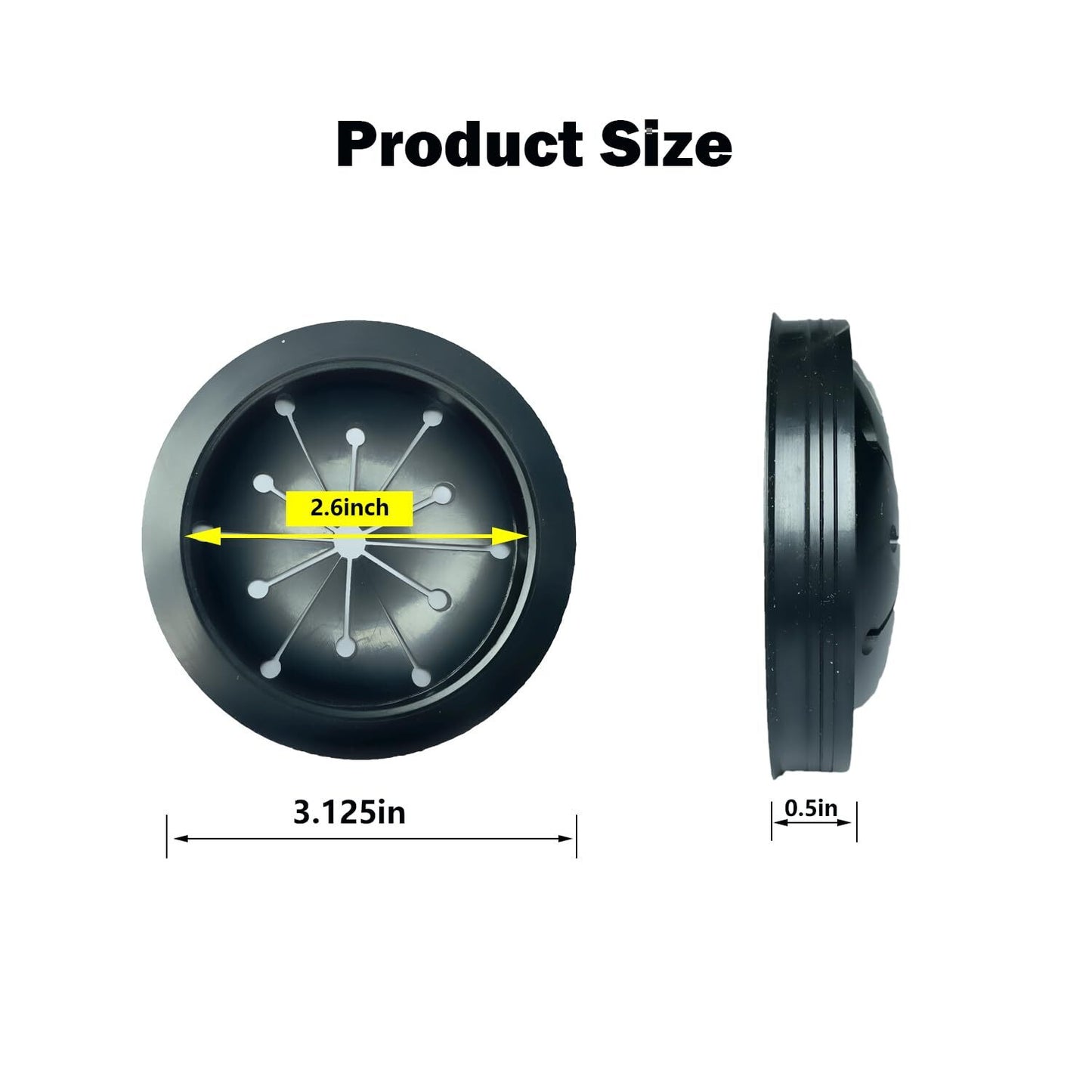 2 Pcs Garbage Disposal Splash Guard Replacement Waste King and GE Models, 3 1/8"