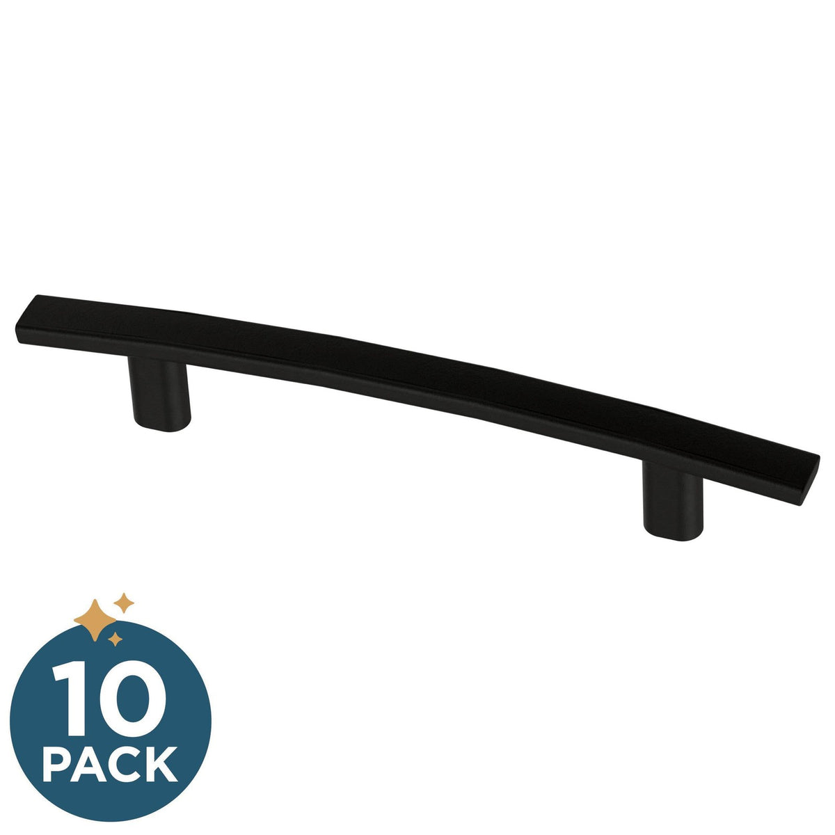Franklin Brass P44433-FB-B (10-Pack) Matte Black Cabinet Handles 3-3/4" C2C Arch