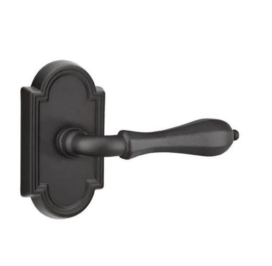 EMTEK 72011OCLLHFB Privacy No.11 Rosette Octagon Lever LH Flat Black