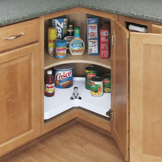 REV-A-SHELF Polymer Kidney 1-Shelf Lazy Susan 24 inch