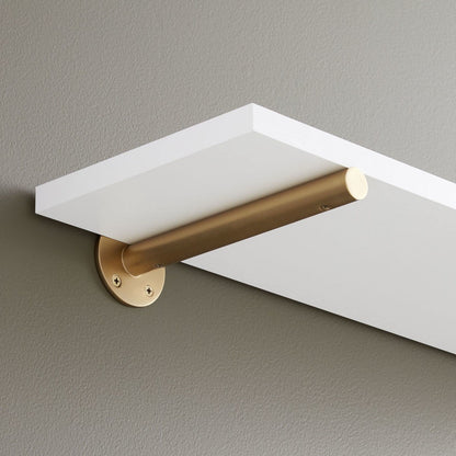 Signature Hardware SH554002SB Wellston 6-1/4" Brass Shelf Bracket-Satin Brass