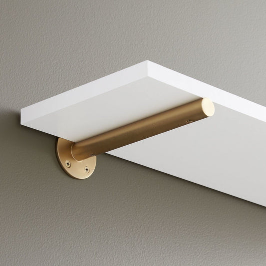 Signature Hardware SH554002SB Wellston 6-1/4" Brass Shelf Bracket-Satin Brass