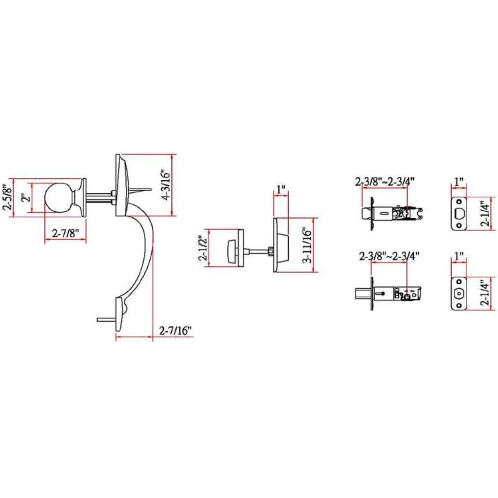 Design House 791681 Coventry Handleset Interior Knob Single Cyl Deadbolt ORB