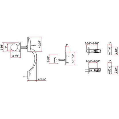 Design House 791681 Coventry Handleset Interior Knob Single Cyl Deadbolt ORB