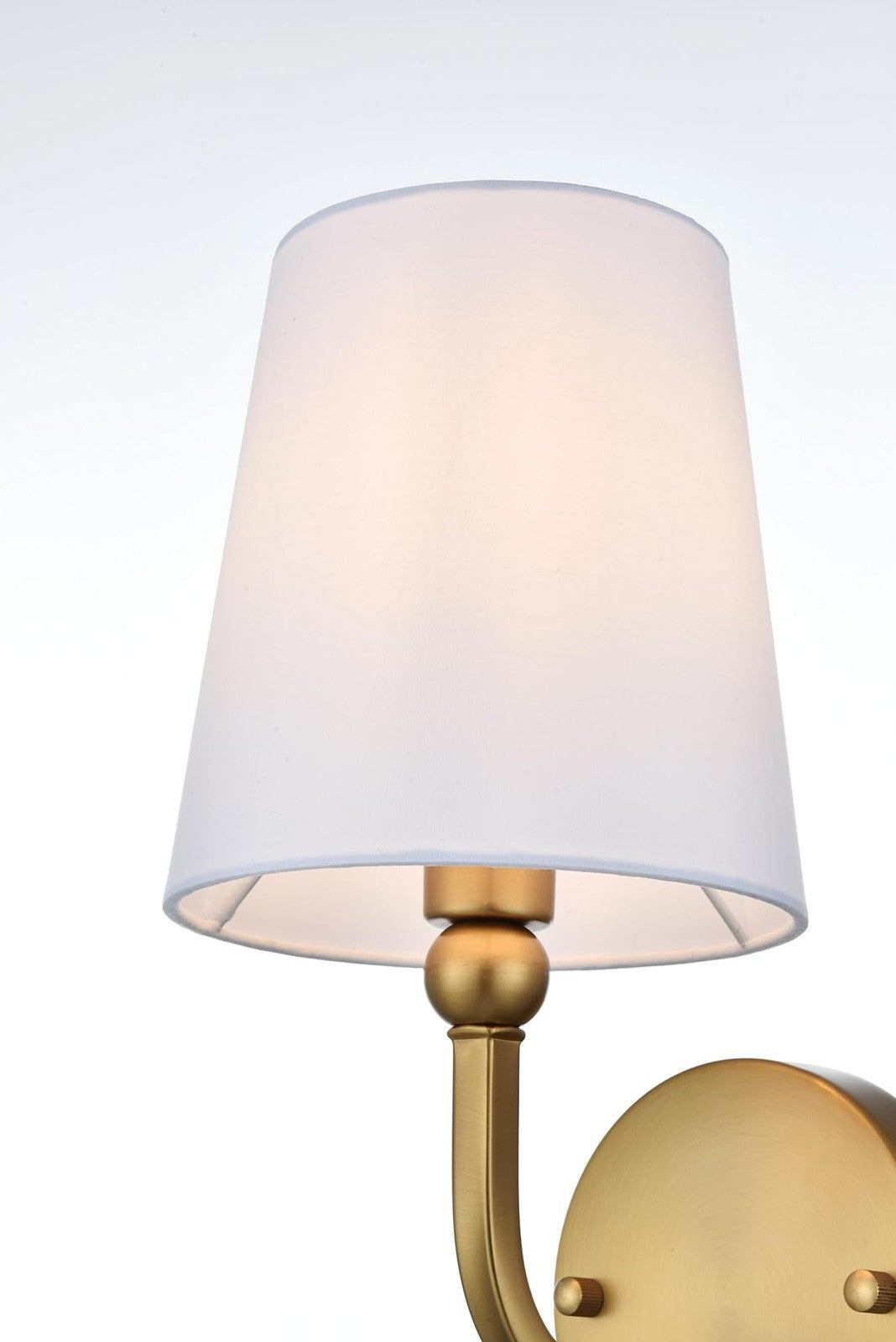 Living District LD7322W6CH Colson 1-Light Metal&Fabric Bath Sconce Chrome/White