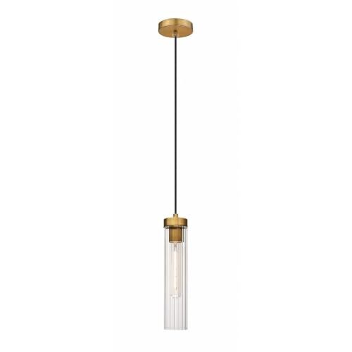 Z-Lite 740P-RB Beau Pendant, 1-Light 60 Watts, Rubbed Brass