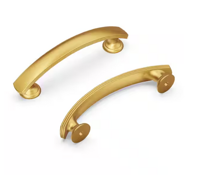 Hickory P2143-BGB American Diner 3" Modern Arch Cabinet Pull Brushed Golden Bras