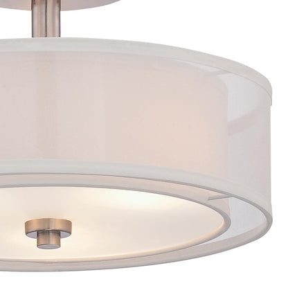 Minka Lavery 4107-84 Parsons Studio Semi-Flush, 3-Light, Brushed Nickel